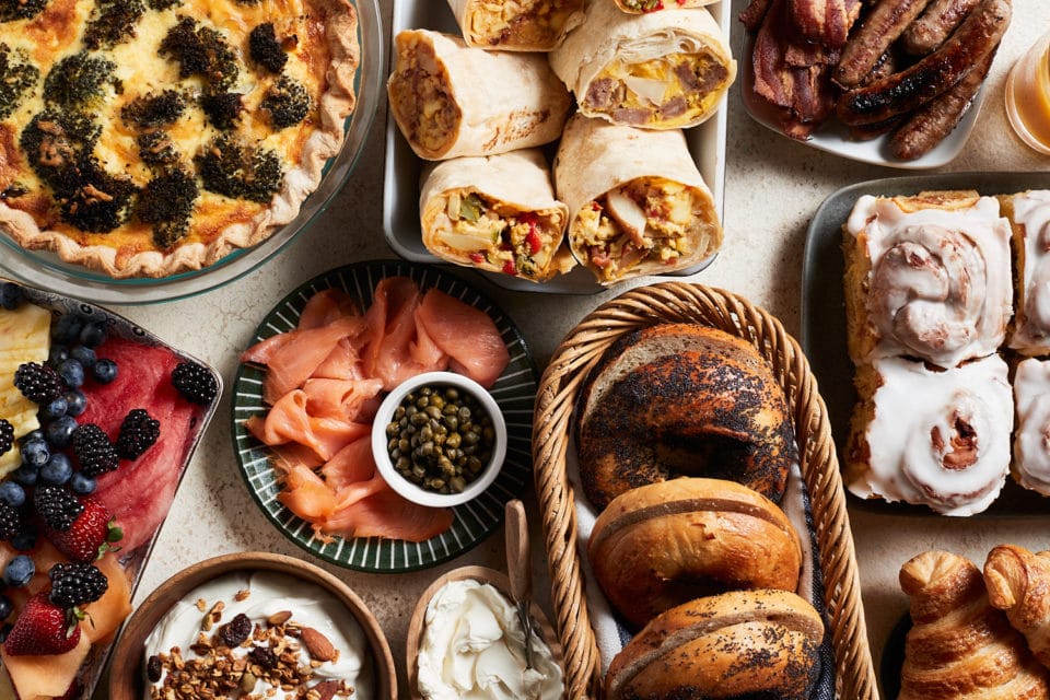 breakfast display table from Zupan's deli department