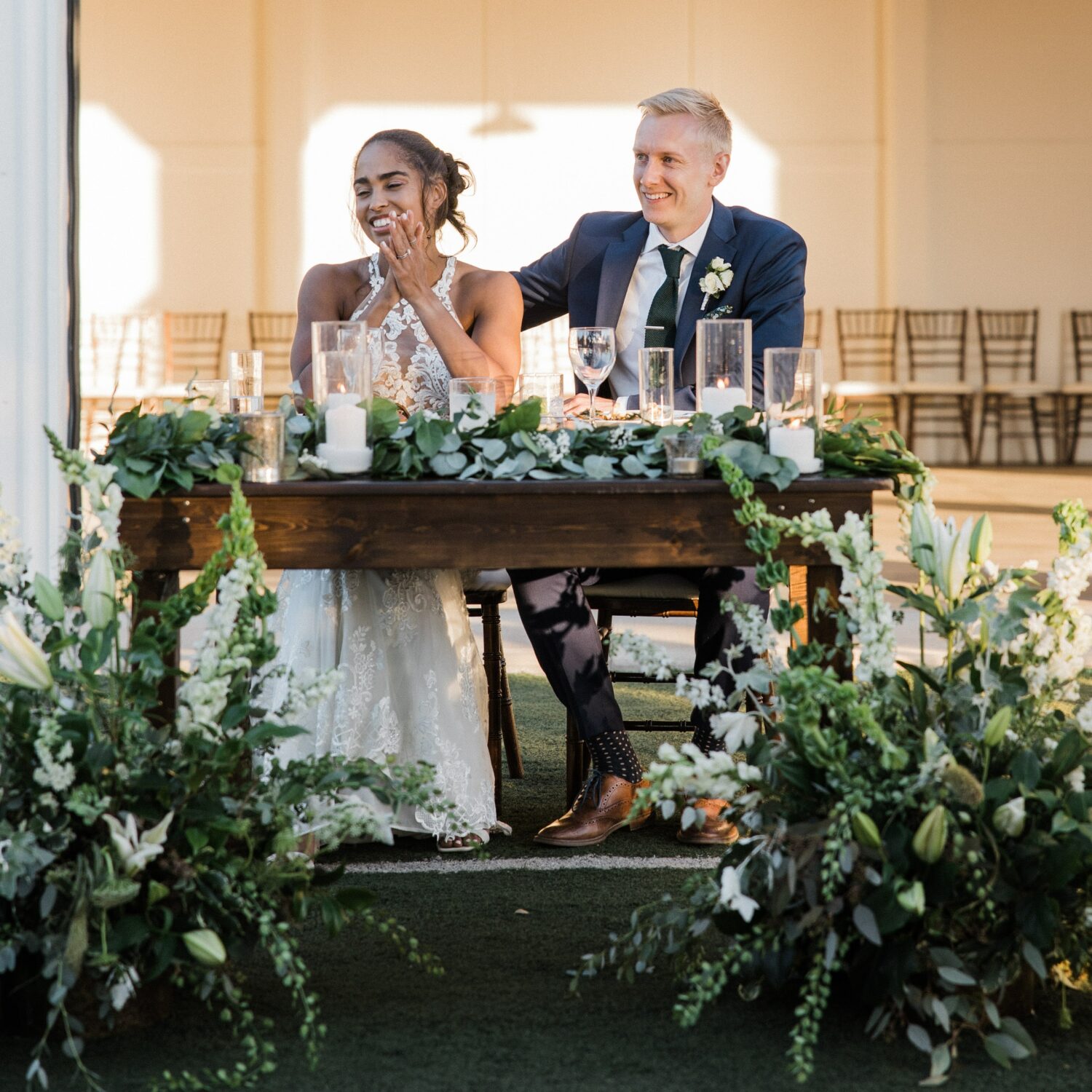 photo of a wedding with flowers from Zupan's