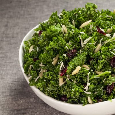 cranberry, almond, kale salad