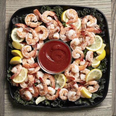 cocktail shrimp catering tray from Zupans