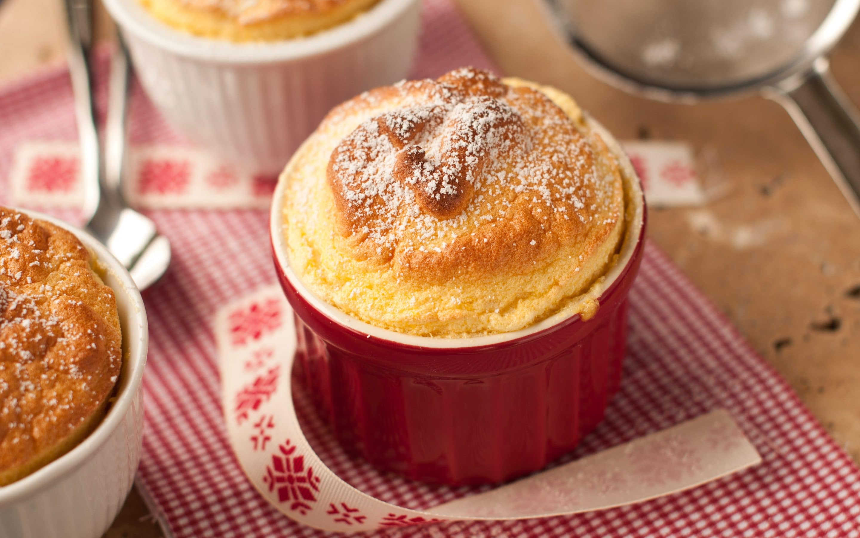 Hot Orange Curd Soufflés