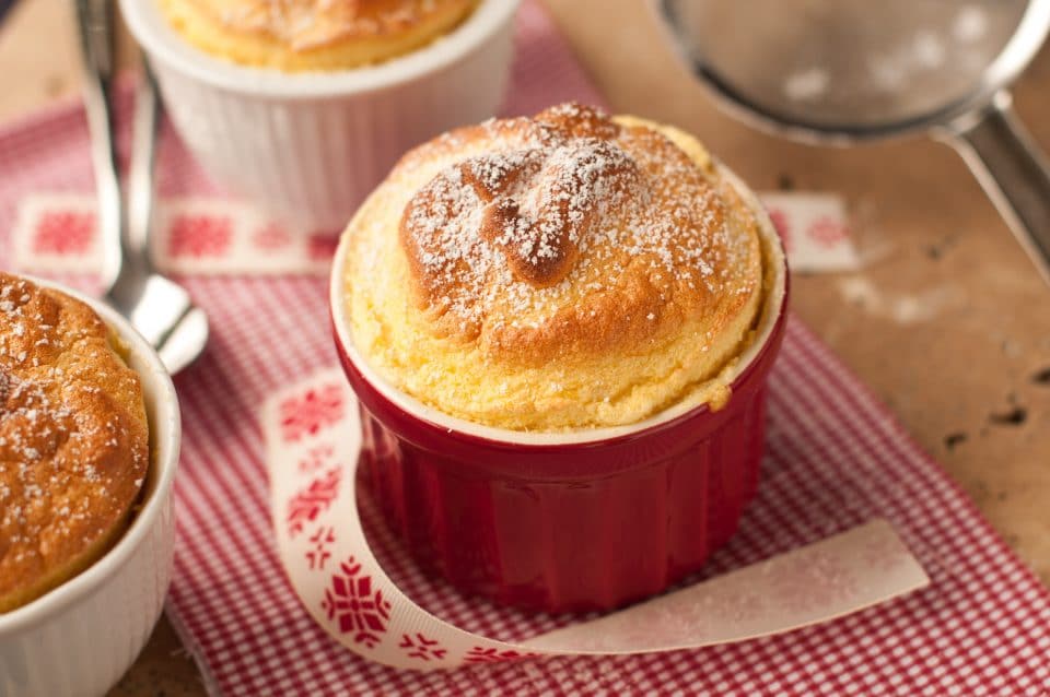 Hot Orange Curd Soufflés