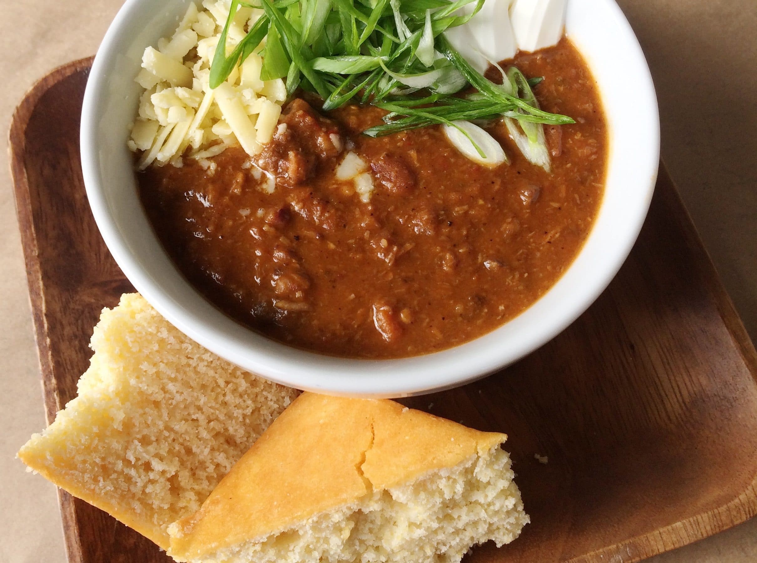 chili and cornbread