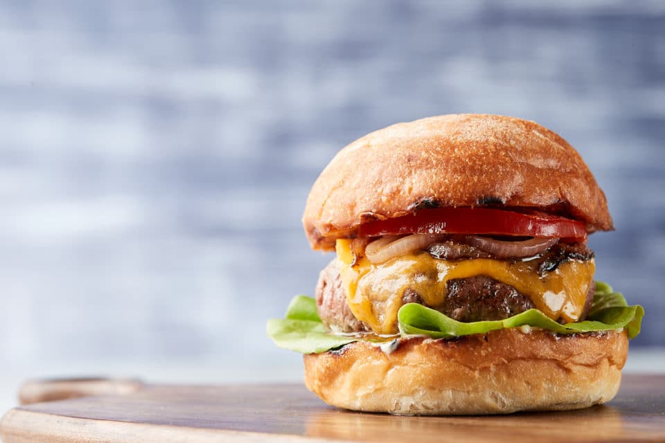 close up photo of Zupan's Markets signature burger