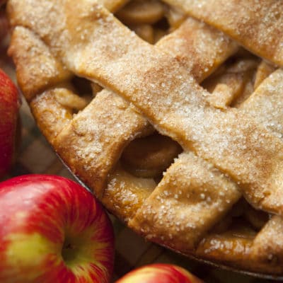 Apple pie with lattice crust
