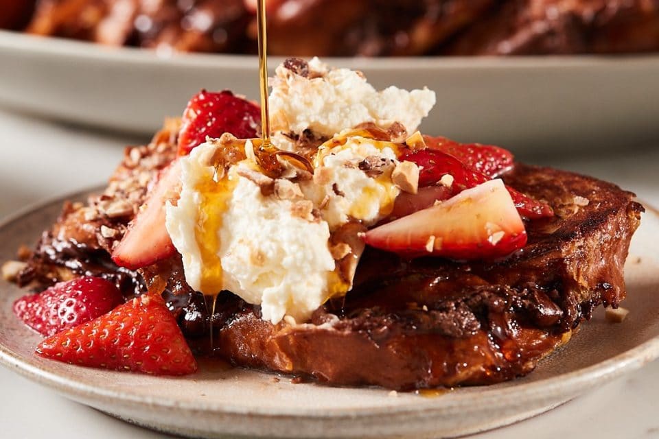 stuffed French toast for Valentine's Day
