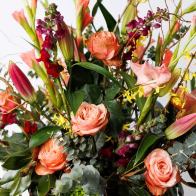 Valentine's Day Orange Rose Bouquet
