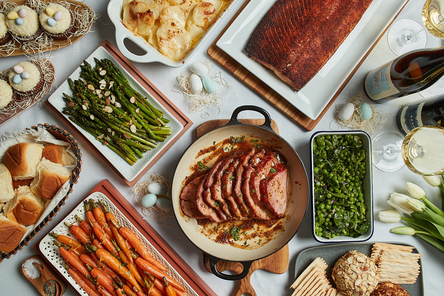 Easter dinner tablescape from Zupan's Markets Lake Oswego