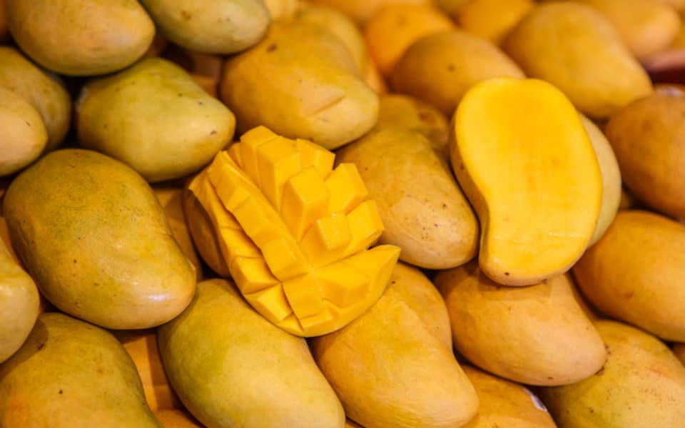 delicious ripe mangoes for sale at Zupan's Markets gourmet Portland grocery stores
