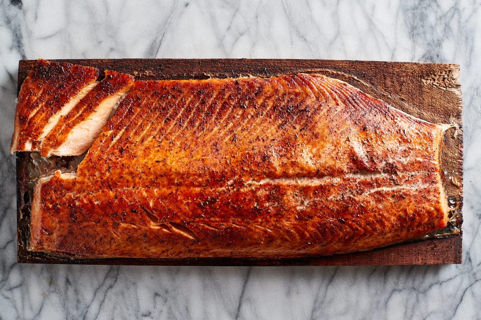 Roasted Salmon on Cedar Plank