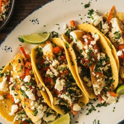seared halibut tacos