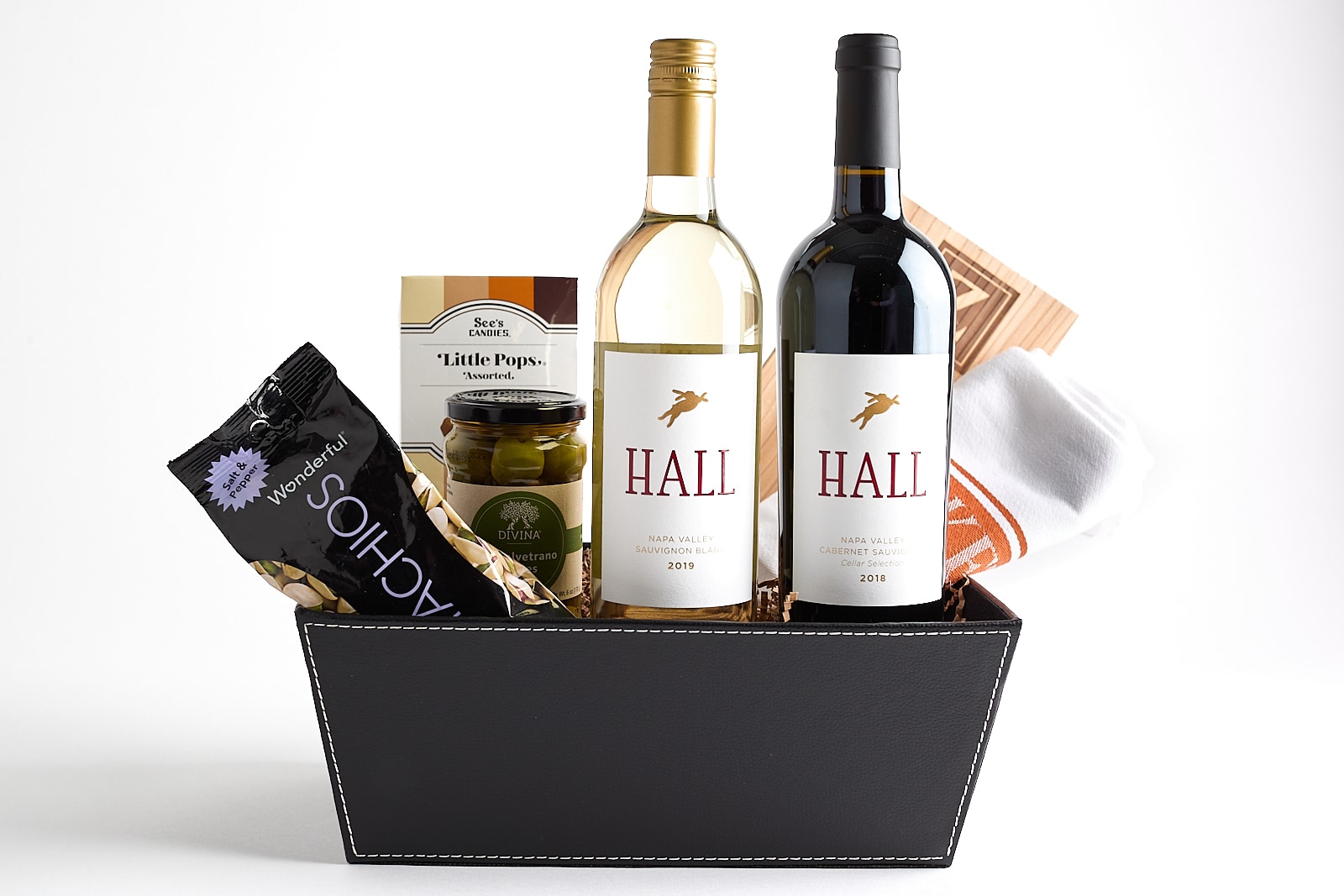 Sauvignon blanc wine basket