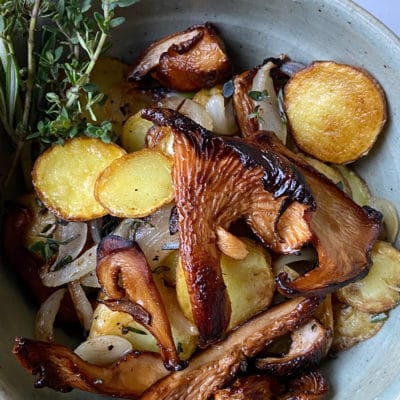 Chantrelles w Fingerling Potatoes
