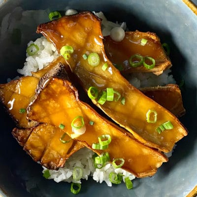 Miso Glazed King Oyster Mushrooms