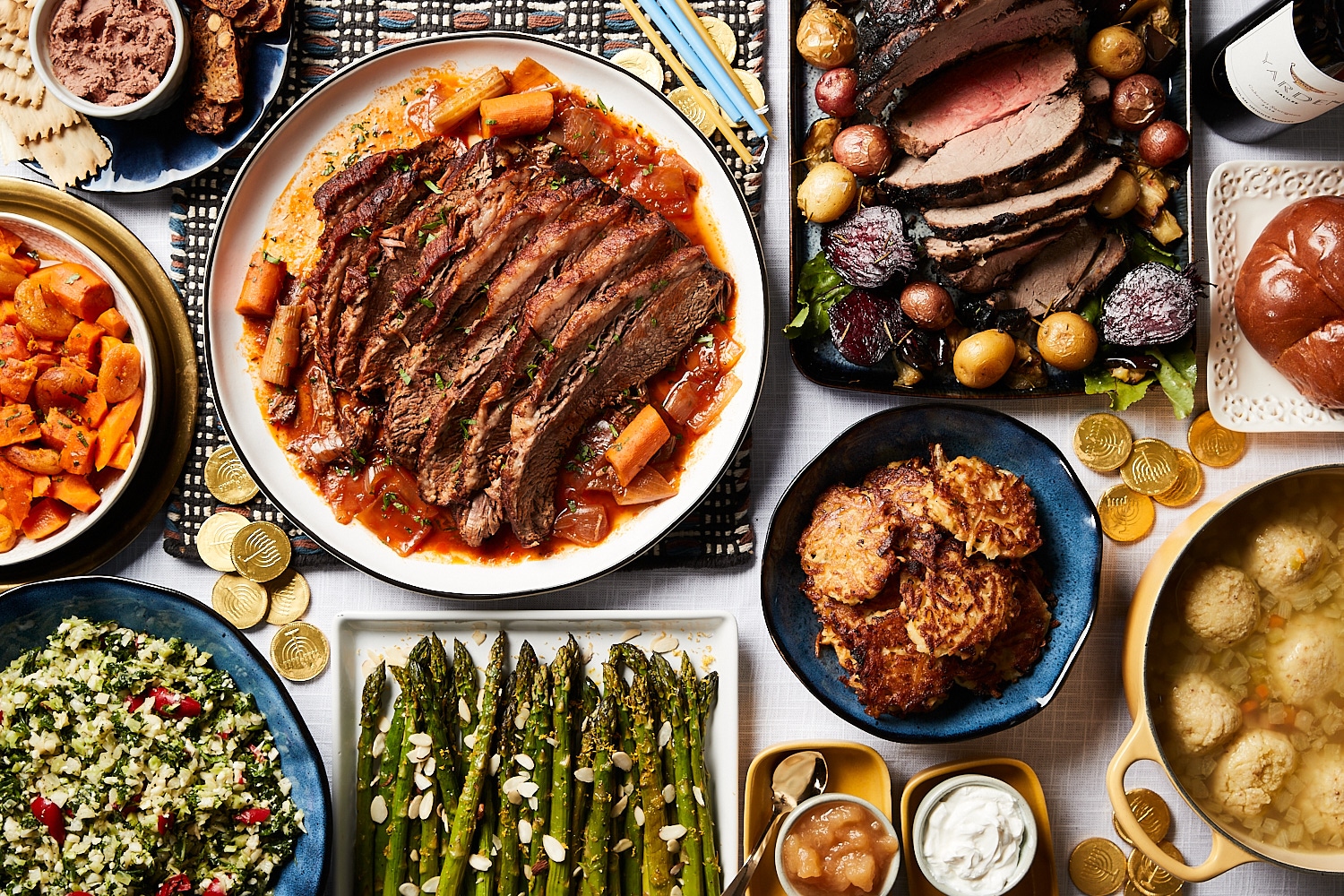 Hanukkah dinner dishes from Zupan's Markets in Portland, OR