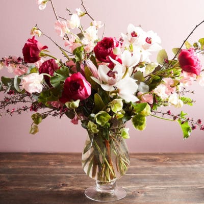 Valentine's Day flower arrangement