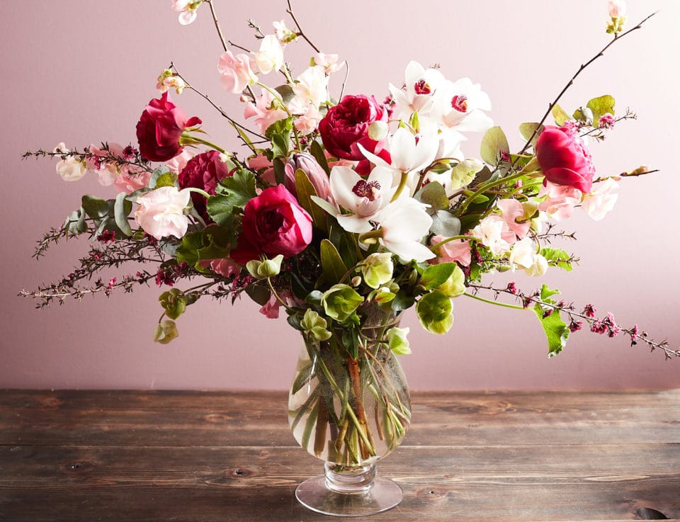 Valentine's Day flower arrangement