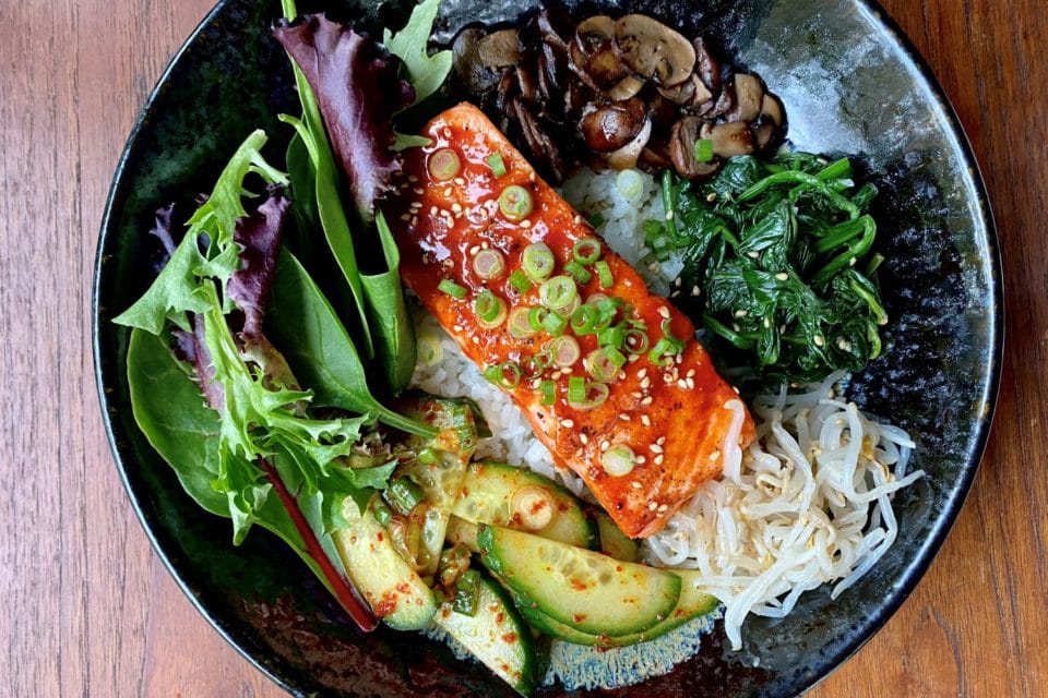 Oregon Steelhead bibimbap