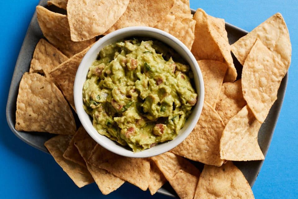 guacamole and chips