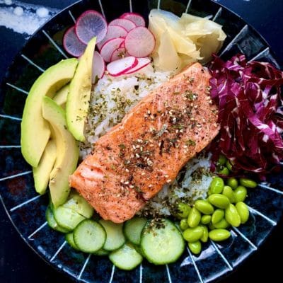 Seared Steelhead Sushi Bowl WEB