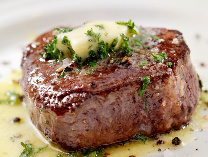 Filet Mignon steak with garlic butter from Zupan's Markets