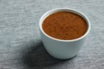 maple mustard glaze in a ramekin