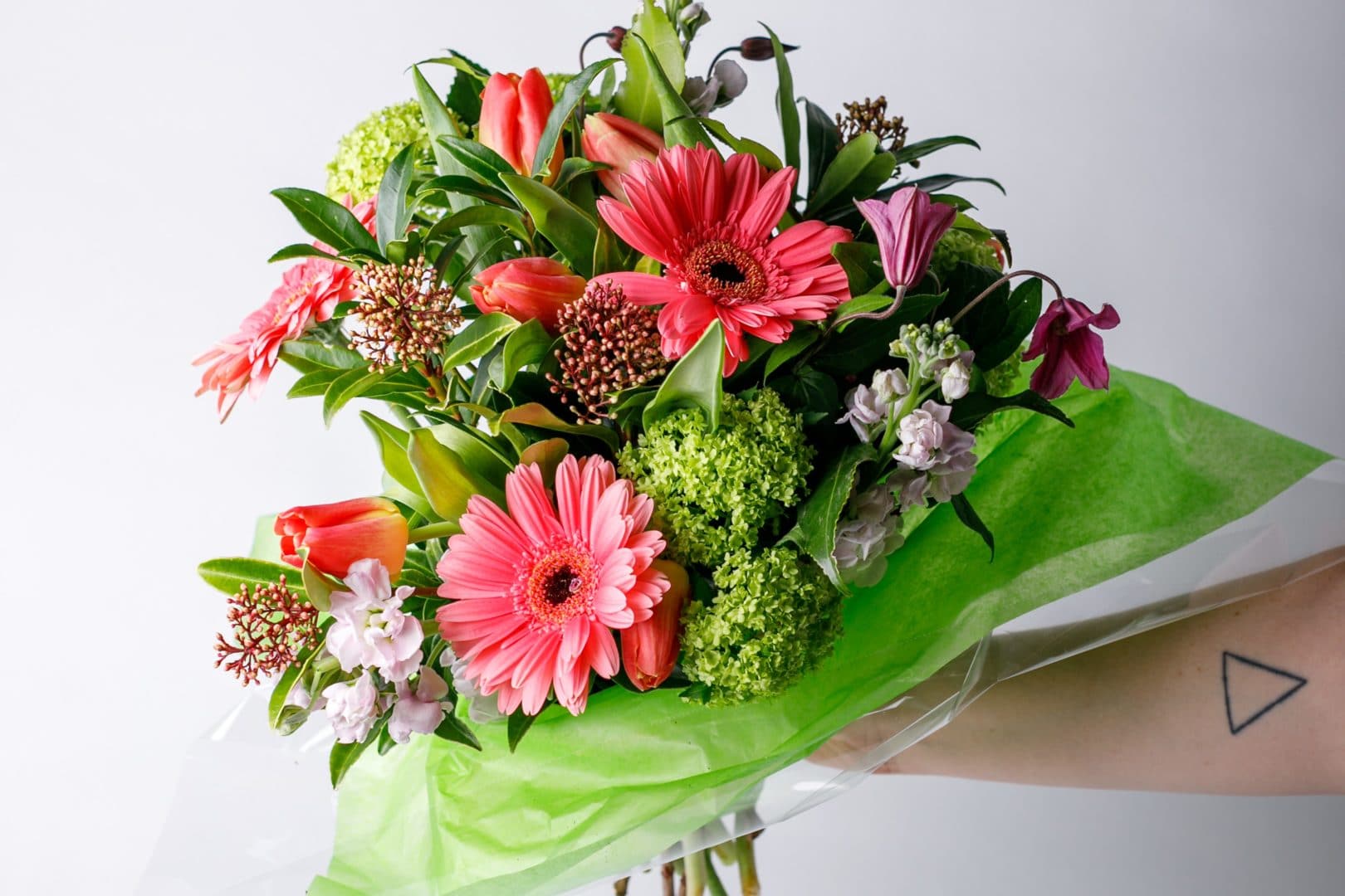 March floral bouquet from the flower section of Zupan's Markets