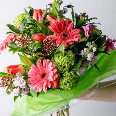March floral bouquet from the flower section of Zupan's Markets