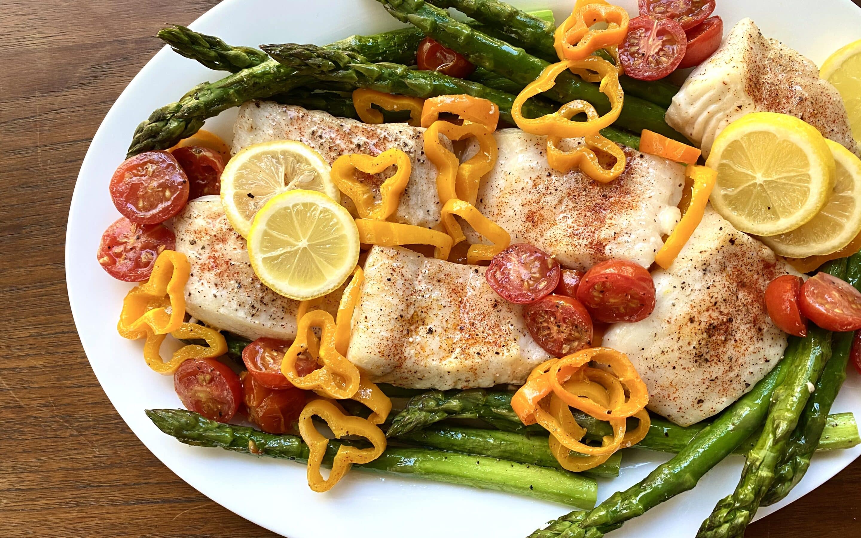 Baked Halibut with Spring Vegetables