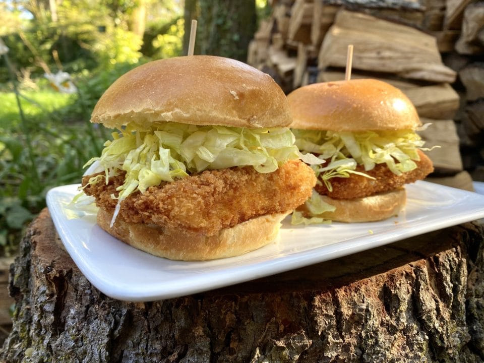 crispy halibut sandwiches