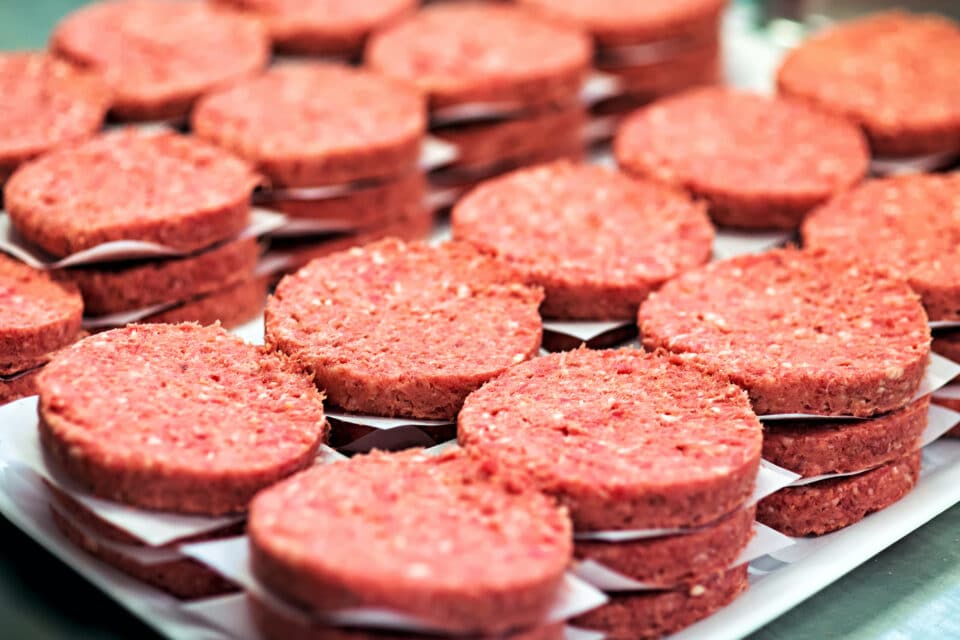 Burger patties from sale from the meat department at Zupan's