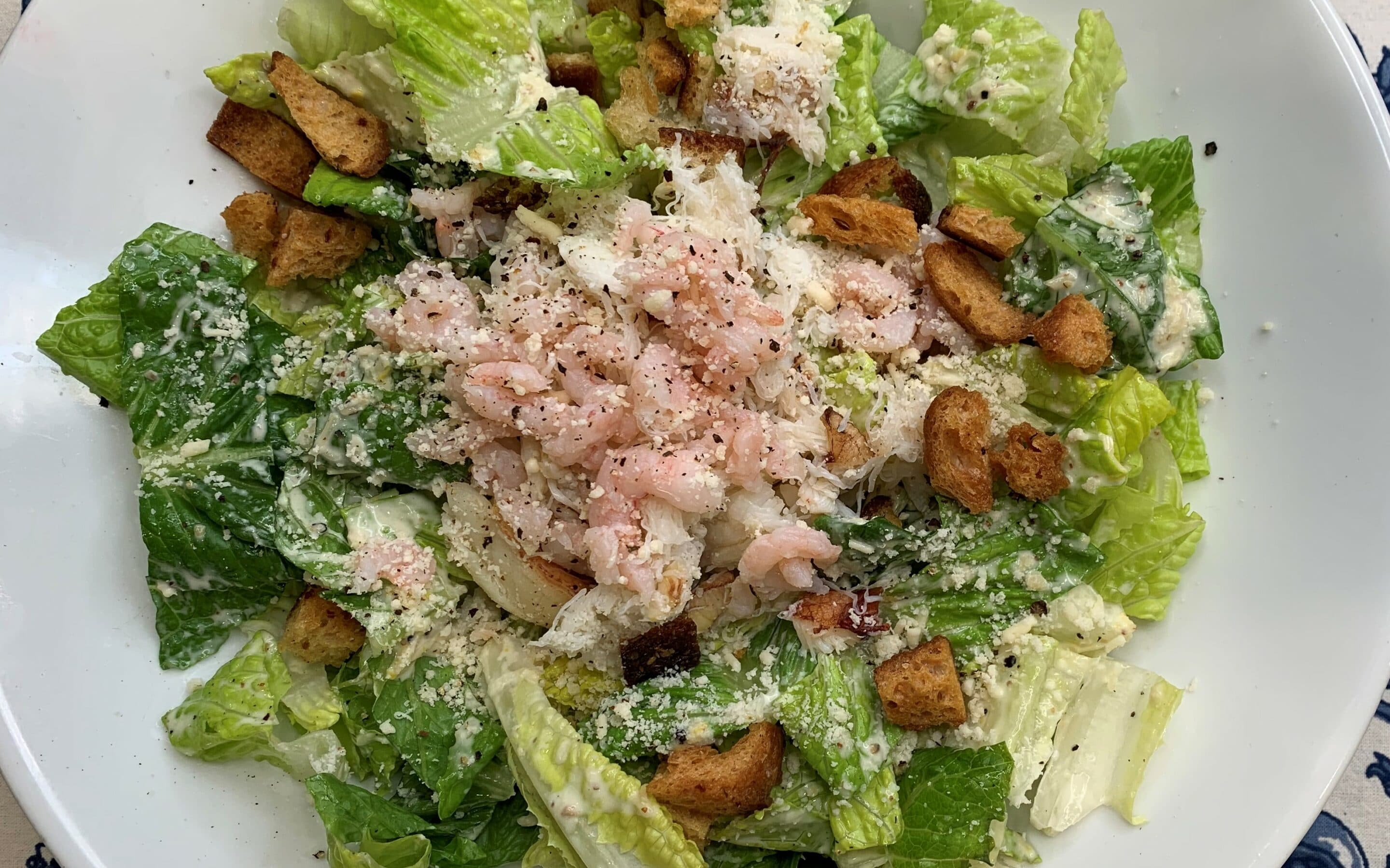 Dungeness Crab and Shrimp Caesar Salad