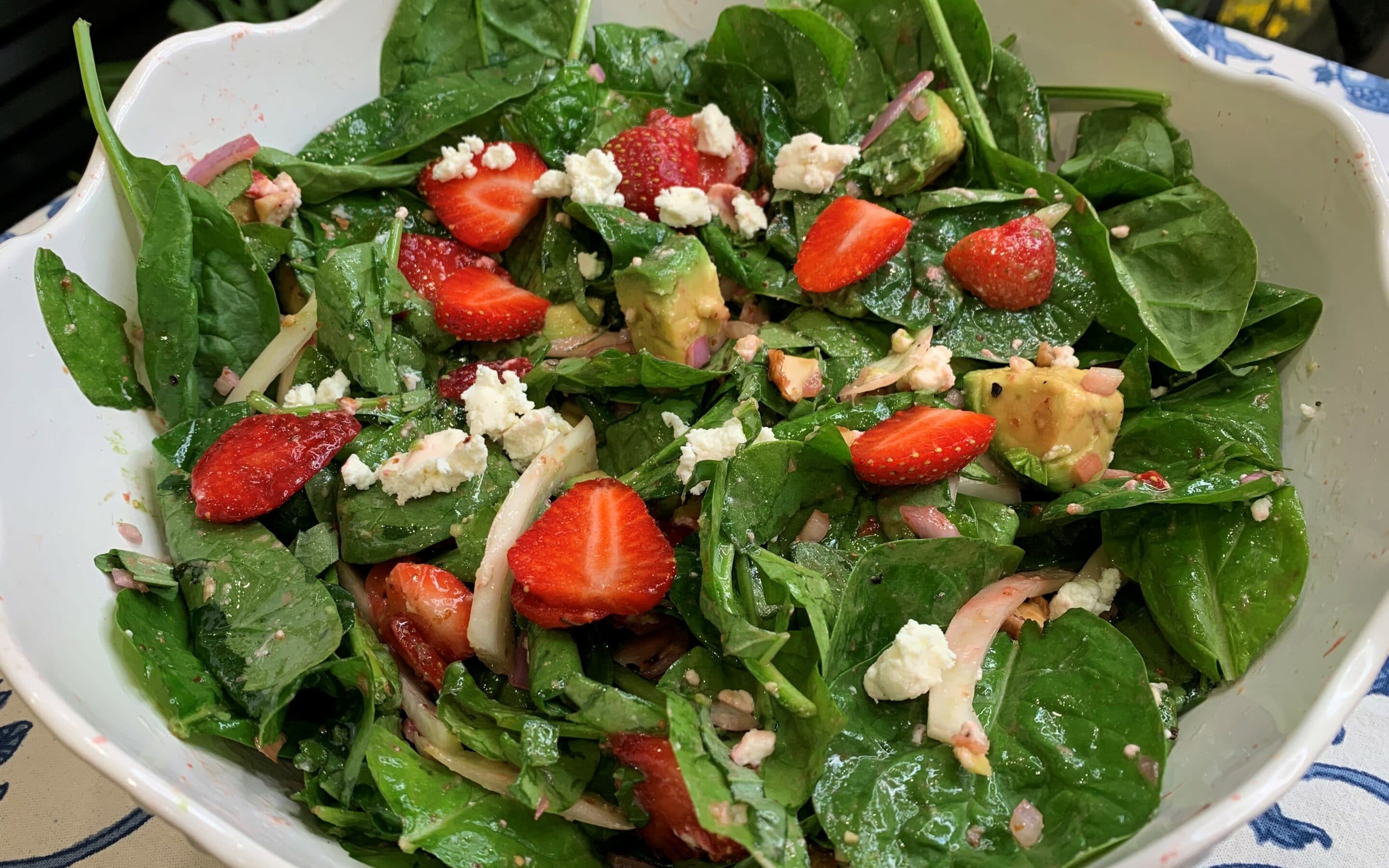 strawberry spinach salad