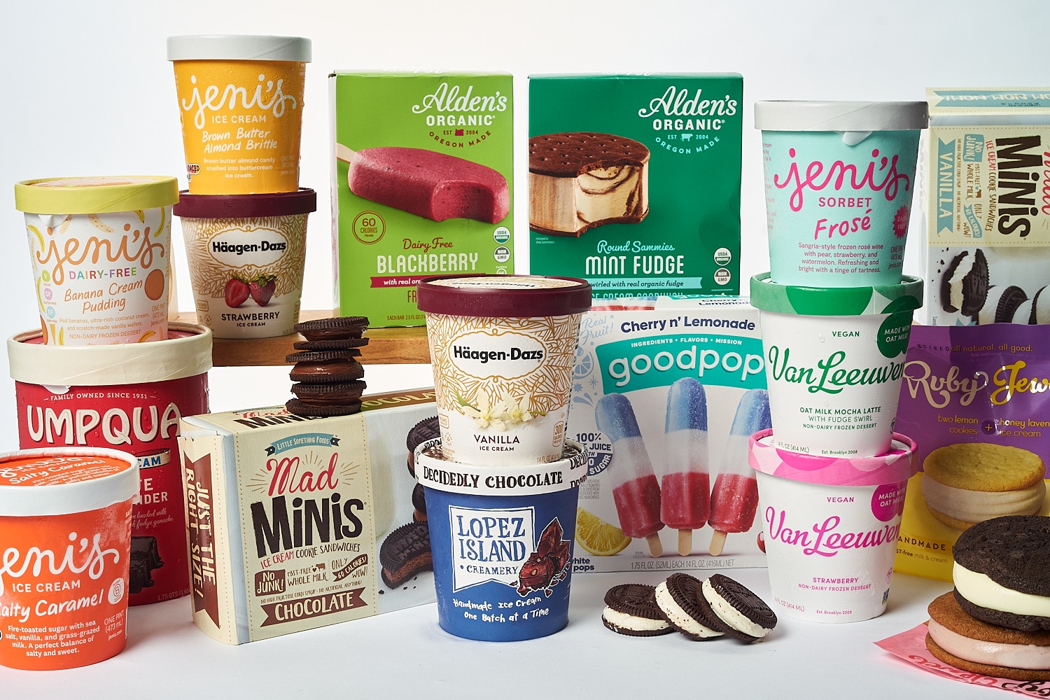 photo of many gourmet ice creams offered by Zupan's markets