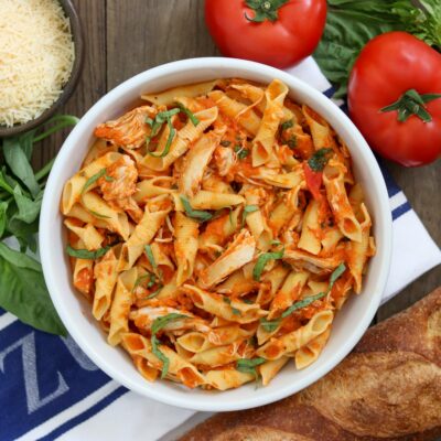 tomato chicken pasta from Zupan's markets