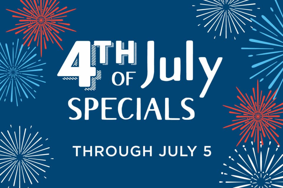 4th of July specials banner