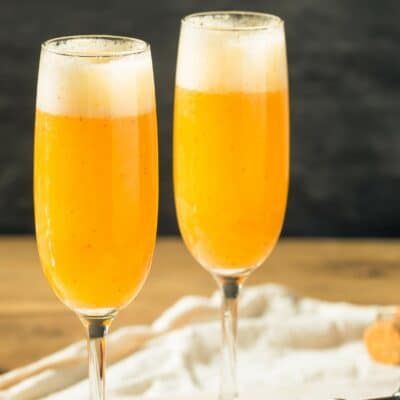 photo of 2 peach bellinis