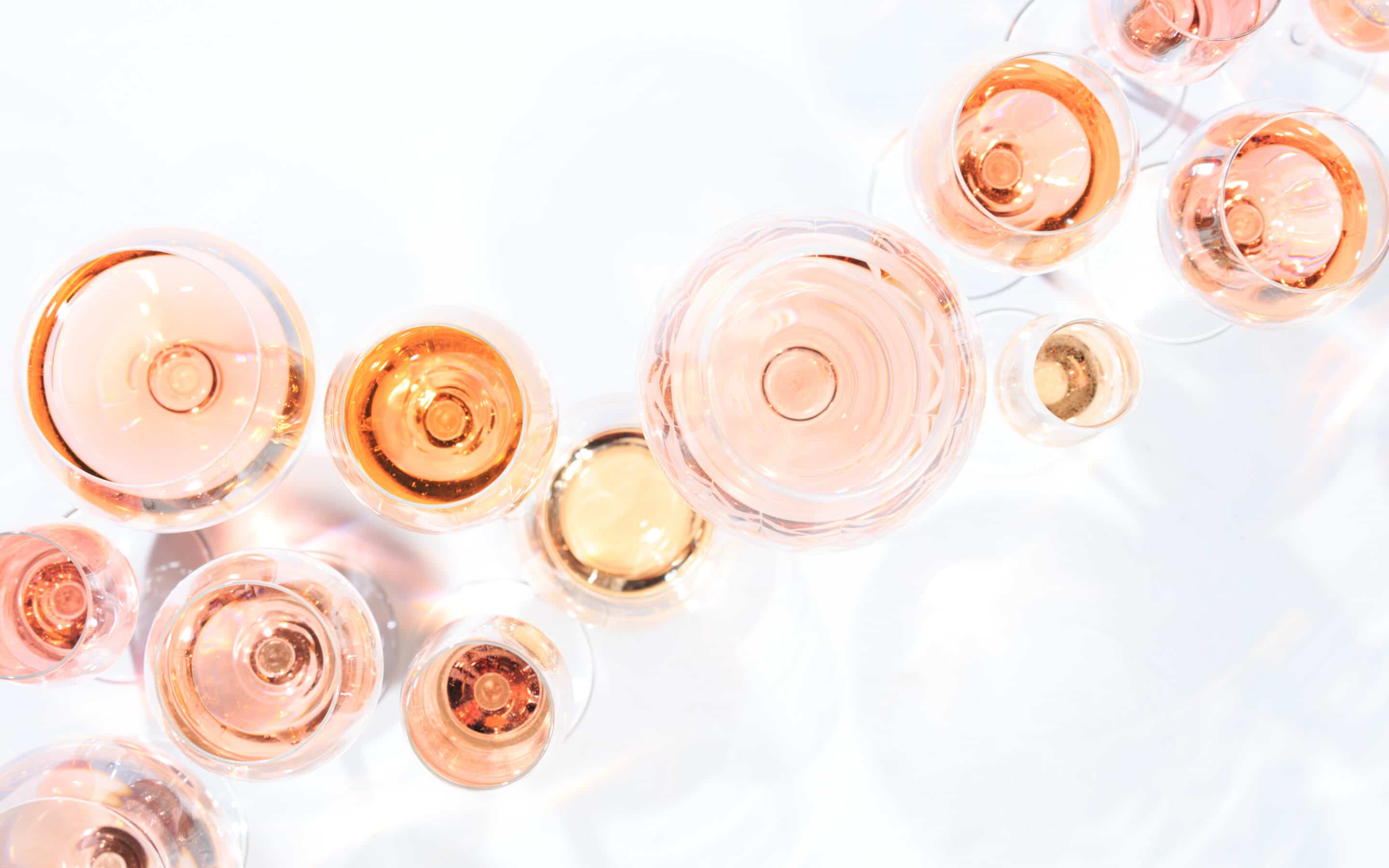 glasses of rose