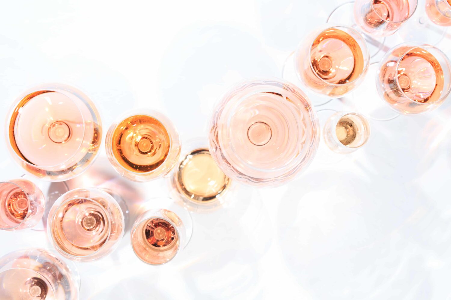 glasses of rose