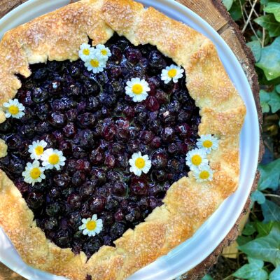 photo of a blueberry galette