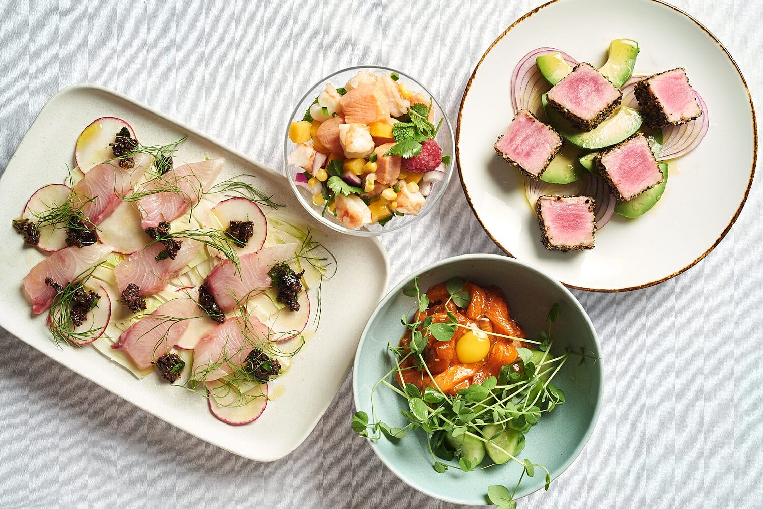 photo of sashimi and poke dishes made from fish from Zupan's Markets