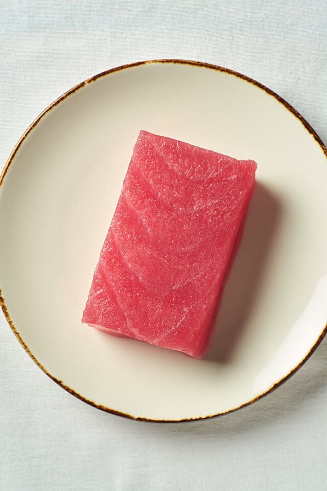 photo of raw ahi tuna block from Zupan's