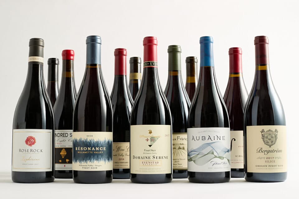 bottles of Pinot Noir on sale at Zupan's Markets in Portland, OR and Lake Oswego, OR