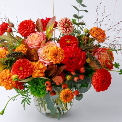 bright colored dahlia bouquet from the Flower department at Zupan's in PDX and Lake Oswego