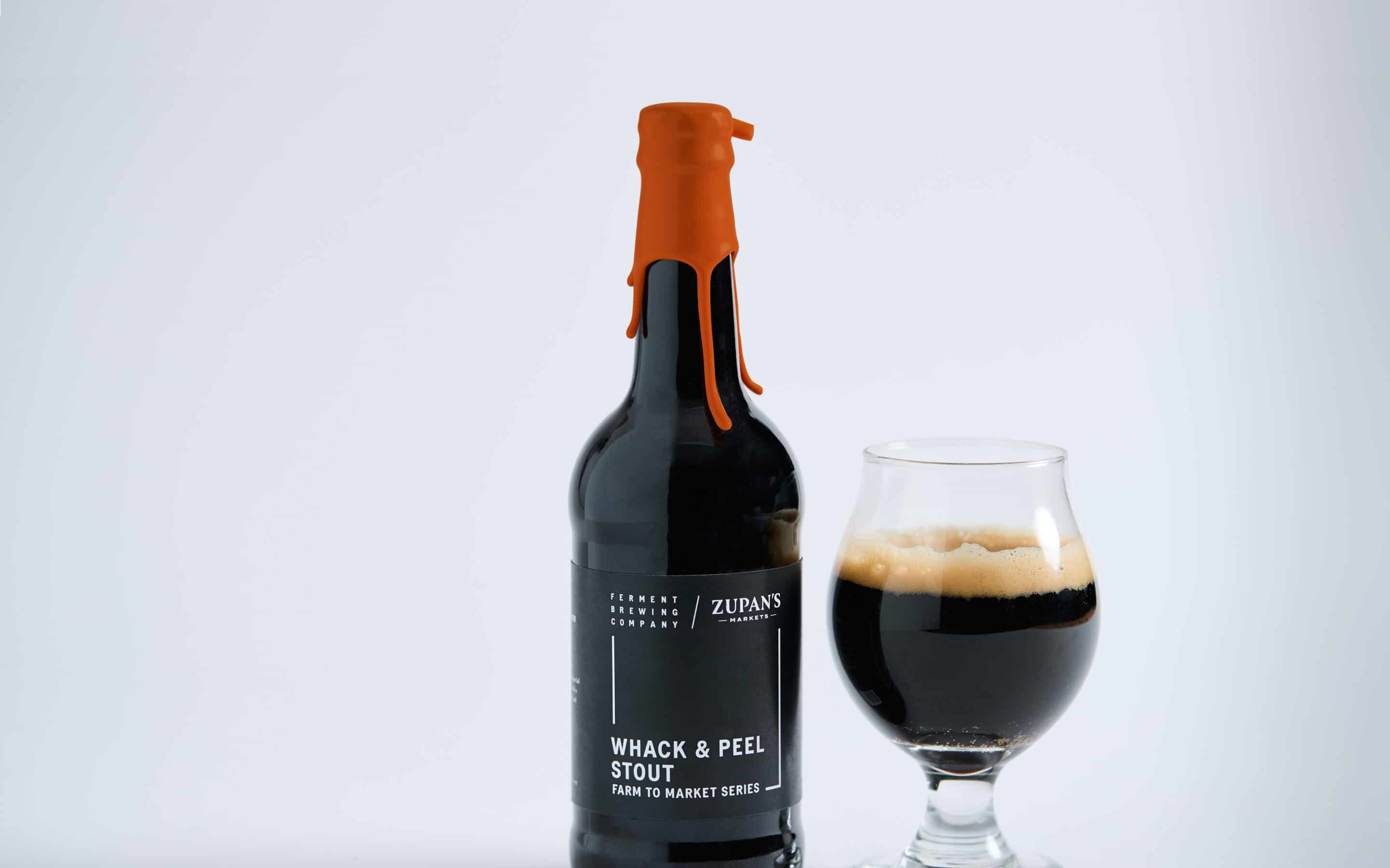 Whack & Peel Stout Farm to Market Series beer for Zupan's Markets