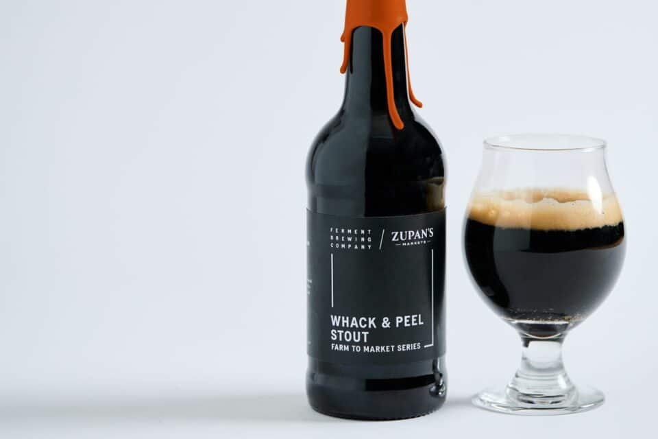 Whack & Peel Stout Farm to Market Series beer for Zupan's Markets