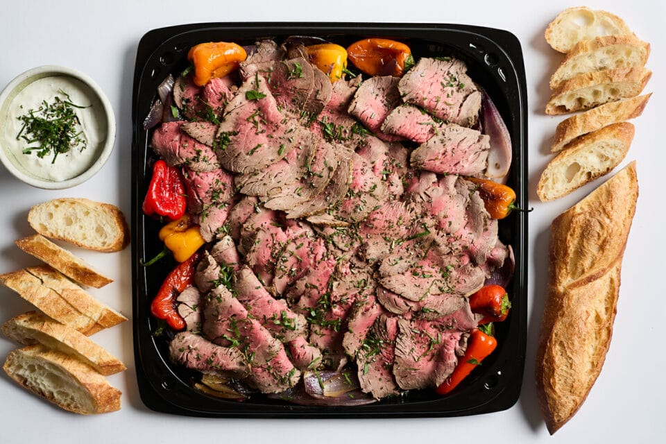 Portland beef tenderloin party catering tray