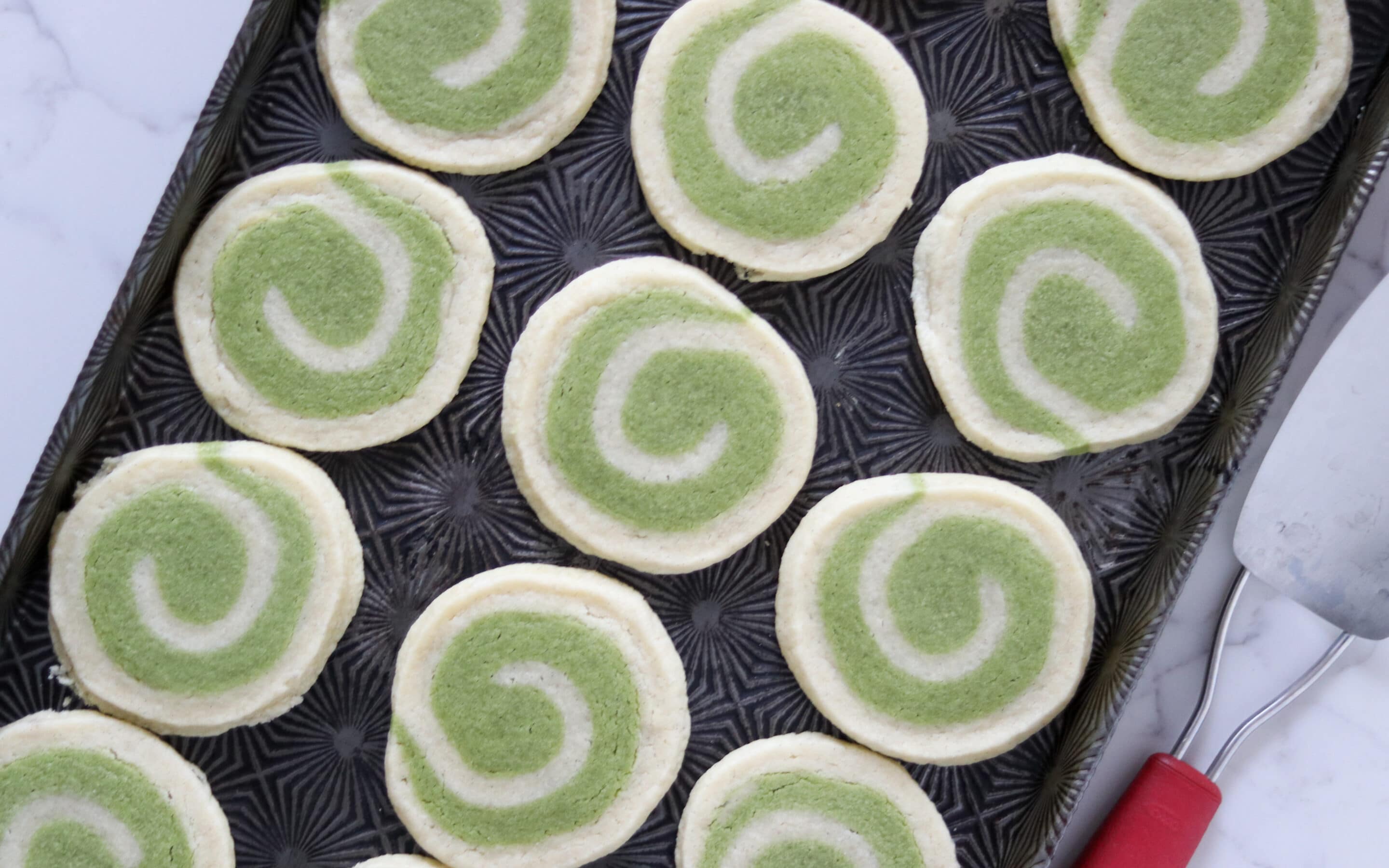 matcha vanilla bean cookies