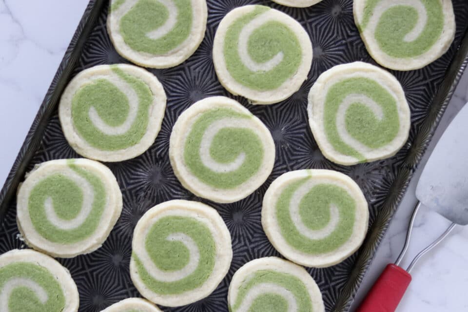 matcha vanilla bean cookies