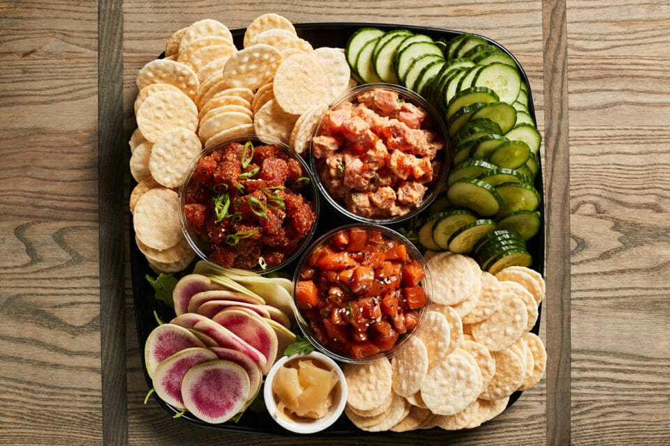 Poke party tray